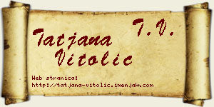 Tatjana Vitolić vizit kartica